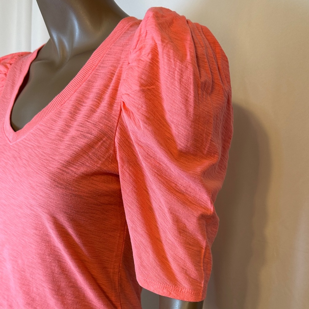 Nation LTD Women's Peach Puff Sleeve Top - Picture 3 of 9